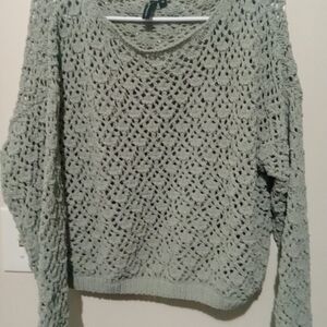 Moon&madison Women's Sage Green Knit Sweater size medium